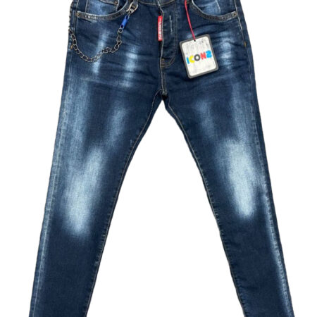 ICON 2 Regular Fit Distressed Blue Jeans